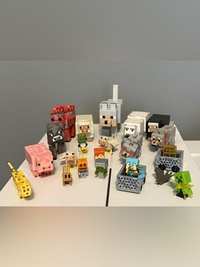 Minecraft Assorted Pixel Animal Action Figures Toy Set - Multi-Color